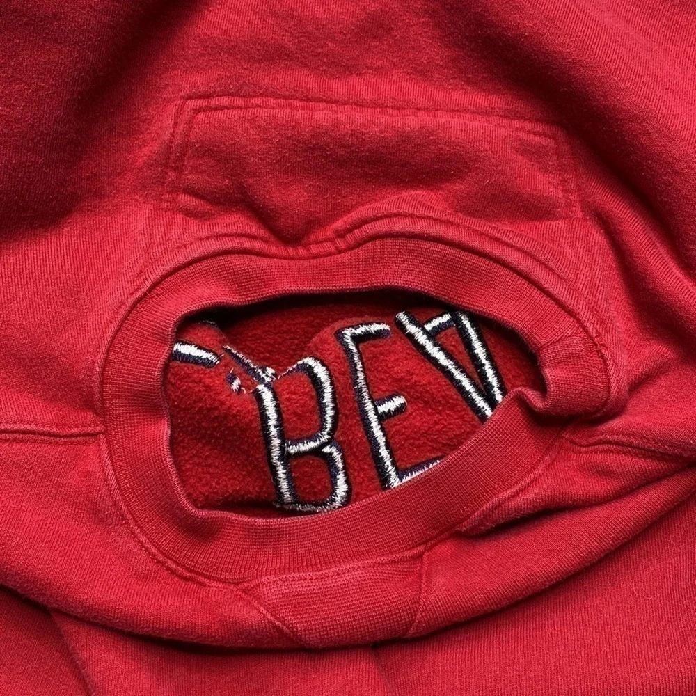 L.L. Bean Embroidered Red Crewneck Sweatshirt Size Small